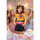 TOYFEST İblis Avcıları K-POP Karakteri Rumi Netflix Dizisi Cosplay Deri Ceket Etek 2 Parça Kostümü 9-10 Yaş
