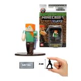 TOYFEST Jada Nano Metalfics Minecraft Metal Döküm Die - Cast Mini Figür - Alex Iron Sword - 4 cm