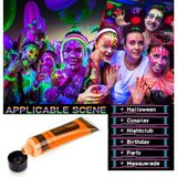 Toyfest Karanlıkta Parlayan Neonlu Glow Parti Yüz Boyası Turuncu 1 Adet - Renkli