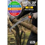 Toyfest Kartal Saplı 380MM Eğri Uçlu Kamp Testeresi Budama Dal Kesme Testere Profesyonel 65MN Çelik - Siyah