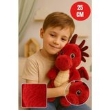 TOYFEST Kiremit Ejderha Peluş Oyuncak – 25 cm Sevimli Yumuşak Dolgulu Çocuk Oyuncağı & Hediye