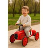 Toyfest Kırmızı Metal Vintage Klasik Pedallı Araba Ergonomik Sessiz Tekerlekli Çocuk Araç
