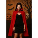 TOYFEST Kırmızı Şeytan Pelerini 120 cm Halloween Kostüm Aksesuarı