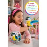 Toyfest Konuşan Papağan Peluş Oyuncak Slap Bantlı Ses Taklit Eden Şarjlı Çocuk Oyuncağı Eğitici Interaktif!