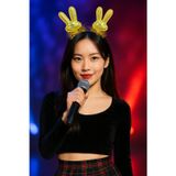 Toyfest KPop Korean Style Yılbaşı Yeni Yıl Altın Parlak Tavşan Kulaklı Taç Kadın Şarkıcı Sahne Parti Aksesuarı