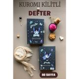 TOYFEST Kuromi Kilitli Defter 80 Yaprak Siyah - 14 x 20