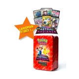 TOYFEST Lisanssız Pokemon 72'li Oyun Kartı Metal Kutu Sword Shield Astral Radiance