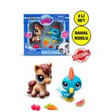 TOYFEST Littlest Pet Shop Minişler 2’li Figür Seti S1 - Pony ve Ağaçkakan - 5 CM