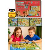 Toyfest Lizzy Games Eğitici Çift Taraflı Türkiye Haritası Tarihi Yerler Hayvan ve Bitki Örtüsü Aile Oyunu - Renkli