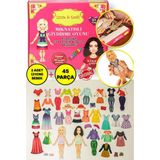 Toyfest Lizzy Games Mıknatıslı Kız Giydirme Eğitici Oyun Seti - 2 Model Bebek 21 cm + 45 Parça Kıyafet Aks. - Renkli