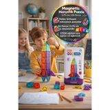 Toyfest Magnetic Manyetik Puzzle 3,75 cm 26 Parça Mıknatıslı Blok Stem Eğitici Oyuncak