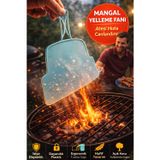 Toyfest Mangal Yelpazesi Körük Ateş Yakma Fanı Isıya Dayanıklı Plastik Ergonomik Tutma Saplı