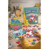 TOYFEST Manyetik Puzzle Süper Zeka Oyunu 3+ Yaş Eğitici Manyetik Şekiller Tangram Seti