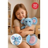 Toyfest Mavi Fil Peluş 20 CM – Uyku Arkadaşı, Yumuşak Dolgulu Mini Peluş Oyuncak, Sevimli Fil Peluş