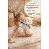 TOYFEST Mavi Tişörtlü Oturan Peluş Ayı Love Yumuşak Sevimli Oyuncak Büyük Boy Hediye Ayıcık 40 cm ERKL-8311MAVI