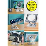Toyfest Metal Tablet Standı 360 Derece Dönebilen Yükseltilmiş Masaüstü Ayarlanabilir Katlanır