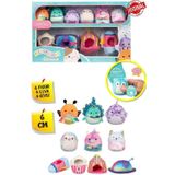 Toyfest Micromallows Squishmallows Mini Peluş Oyuncak 6 Figür + 4 Aks. + 4 Giysi Figür Seti - 6 CM - MOD-1