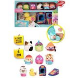 Toyfest Micromallows Squishmallows Mini Peluş Oyuncak 6 Figür + 4 Aks. + 4 Giysi Figür Seti - 6 CM - MOD-2