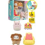 Toyfest Micromallows Squishmallows Mini Yumuşak Peluş Oyuncak 2 Figür + 2 Aksesuar Figür Seti - 6 CM - MOD-4
