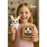 TOYFEST Mini Koleksiyonluk ZURU Fuggler Baby Fuggs Komik Çirkin Peluş Oyuncak Rabid Rabbit Beyaz 9cm