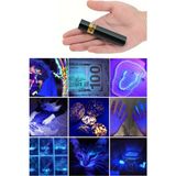 Toyfest Mini LED Uv Mor Işık El Feneri USB Şarjlı Parazit Akar Toz Gösteren Oje Kurutucu Para Kontol Cihazı