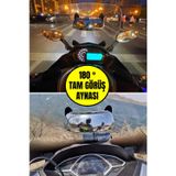 Toyfest Motosiklet 180 Derece Tam Görüş Aynası, Motosiklet Dikiz Aynası 180 Derece Geniş Açı