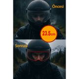 TOYFEST Motosiklet Kaskı Buğu Önleyici Film Su Geçirmez Dayanıklı Çizilmez Lens Şeffaf Koruma - 23.5 CM