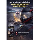 TOYFEST Motosiklet Kaskı Yağmur Kaydırıcı Film – Anti Sis Şeffaf Vizör Cam Koruyucu