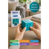 Toyfest Moyu Mfjs Mirror Cube V2 3x3 Ayna Küp Stickerless Aurora Green Metalik Puzzle Zeka Oyuncağı 5,6 cm
