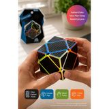 Toyfest Moyu Skewb Zeka Küpü MF8960 Fiber Karbon Desenli Renkli Eğitici Akıl Mantık Hobi Puzzle Oyunu 5,4 cm