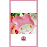 Toyfest My Melody Figürlü Melamin Çocuk Yemek Tatlı Meyve Tabağı Fincan Altlığı - 12 cm