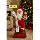 Toyfest Noel Baba Biblo Hediye Kutuları Üzerinde Dekoratif Yılbaşı Süsü Ev Ofis Süsleme 48 Cm