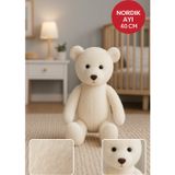 Toyfest Nordik Ayı 40 CM Ekru– Yumuşak Peluş Oyuncak | Sarılabilir Hediye Bebek & Çocuk Peluş Ayıcık