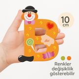 Toyfest Palyaçolu Ahşap B Harfi - Renkli ve Eğlenceli Tasarım (10 cm)