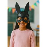 Toyfest Parlak Siyah Tavşan Maske Çocuk Tiyatro Gösteri Kostüm Parti Sahne Aksesuarı