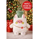 TOYFEST Patili Beyaz Tavşan Peluş Sıcak Su Torbası – Regl & Karın Rahatlatıcı, Uzun Süre Isı