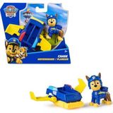 TOYFEST PAW Patrol: Action Pups Chase Aksiyon Figürü ve Katlanabilir Kanatlı Hoverboard Uçak Oyuncağı - 5 CM