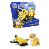 TOYFEST PAW Patrol: Action Pups Rubble Aksiyon Figürü ve Katlanabilir Kanatlı Hoverboard Uçak Oyuncağı -5 CM