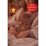 TOYFEST Peluş Kılıflı Sıcak Su Torbası 500 ML Kahverengi – Çocuk & Yetişkin İçin Güvenli Isıtıcı