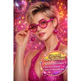 Toyfest Pembe Disco Toplu Parti Gözlüğü Yetişkin Kostüm Aksesuarı Retro Festival Yılbaşı Kadın Erkek Eğlence