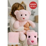 Toyfest Pembe Nordik Ayı 40 CM – Yumuşak Peluş Oyuncak | Sarılabilir Hediye Bebek & Çocuk Peluş Ayıcık