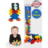 Toyfest Plus - Plus Minecraft Temalı Silindir Kutuda Big Basic - Büyük Temel LEGO Yapı Oyuncağı ( 15 Parça )