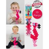 Toyfest Plus - Plus Minecraft Temalı Silindir Kutuda Big Flamingo - Büyük Flamingo LEGO Yapı Oyuncağı
