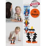 Toyfest Plus - Plus Minecraft Temalı Silindir Kutuda Big Penguin - Büyük Penguen LEGO Yapı Oyuncağı(15 Parça