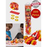 Toyfest Plus - Plus Minecraft Temalı Silindir Kutuda Color Cars Fire - Ateş Araba LEGO Yapı Oyuncağı