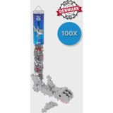 TOYFEST Plus - Plus Minecraft Temalı Silindir Kutuda Shark - Köpek Balığı Yapı Oyuncağı ( 100 Parça ) 4240