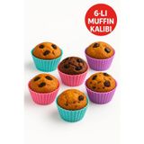 TOYFEST Pratik Silikon Muffin Kalıbı - 6’lı Set
