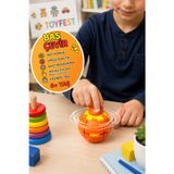 Toyfest Press Spin Ball Topaç Bas Çevir Stres Topu 360° Dönen Fidget Oyuncak Turuncu El Parmak Oyuncağı