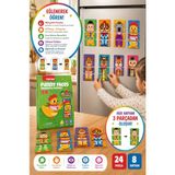 Toyfest Puedo Funny Faces Manyetik Puzzle 24 Parça 8 Hayvan Eva Eğitici Oyuncak 3+ Yaş