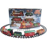 Toyfest Renkli Christmas Yılbaşı Ağaç Dekoru Için Işıklı ve Sesli Classic Lüks Tren Seti